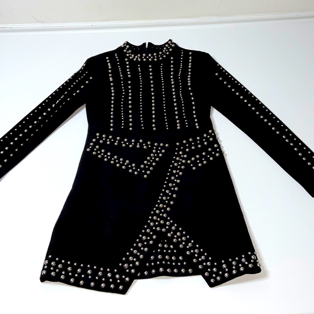 Black suede dress
